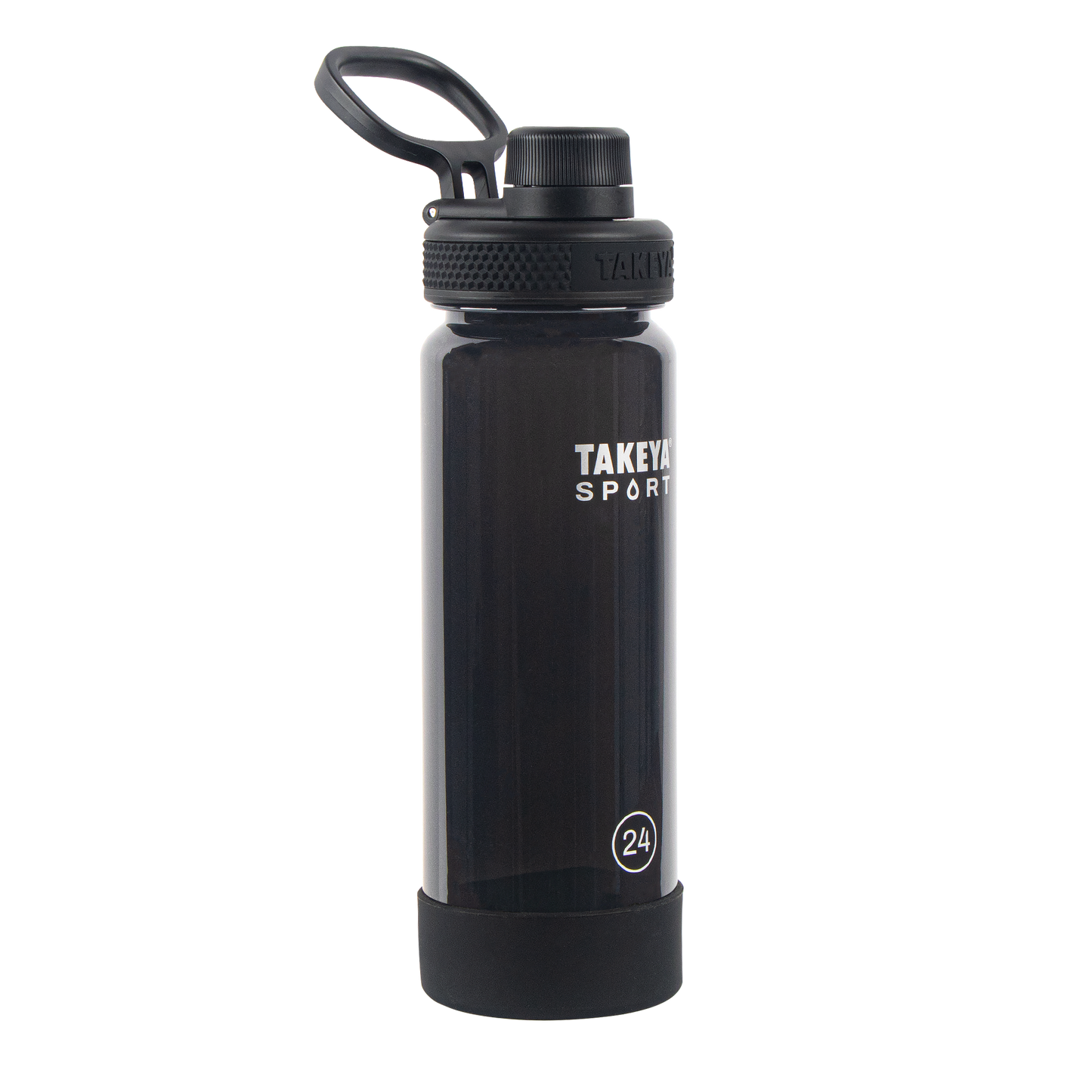 tritan-sport-water-bottle-with-spout-lid-h4 51664-TKS-Tritan-Spout-24-GrandSlamBlack-frontangle.png
