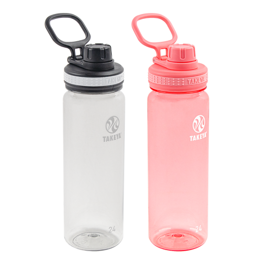 tritan-water-bottle-bundle-with-spout-lid-2-pack-v7 51689-Tritan-Spout-24-2pk-Clear-FlutterPink-angle_2e2a67e8-7240-4517-90e1-85605eacf4b2.png