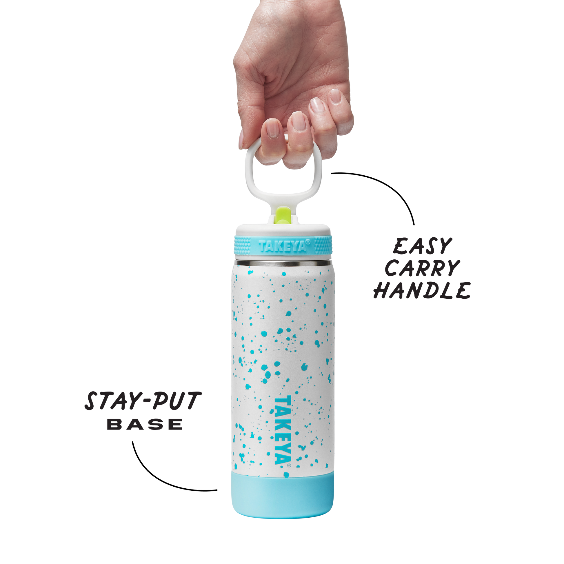 glow-in-the-dark-sport-kids-water-bottle-confetti-with-straw-lid-h4 TKS_SP25_CoreKidsGIDConfetti_StwBtl_CloudGlow_18oz_51368_v3_sRGB-Callout.png